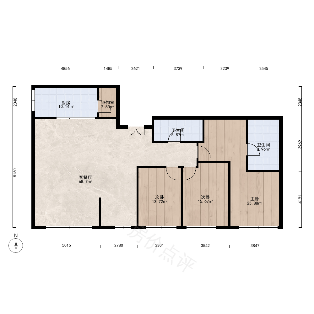 5室4厅户型图