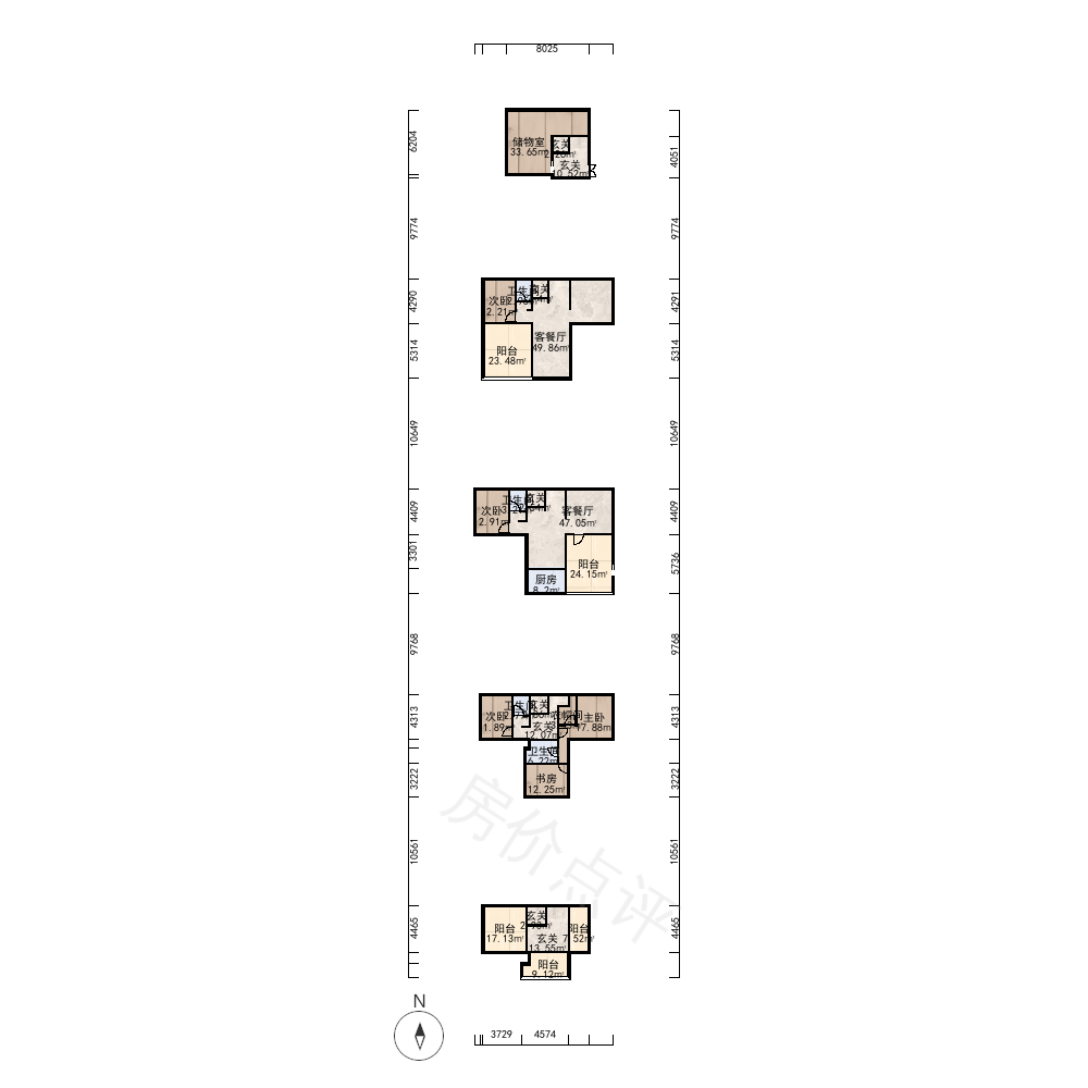 4室3厅户型图