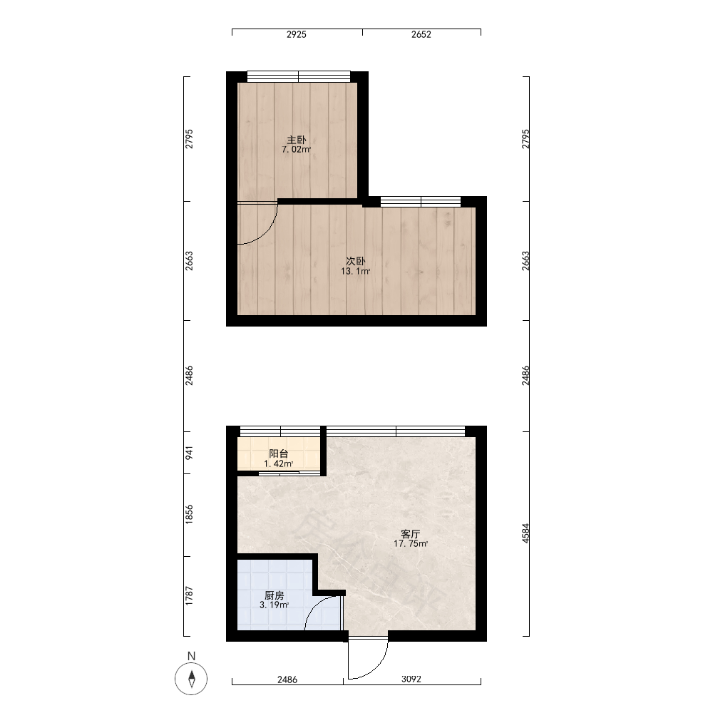 3室2厅户型图