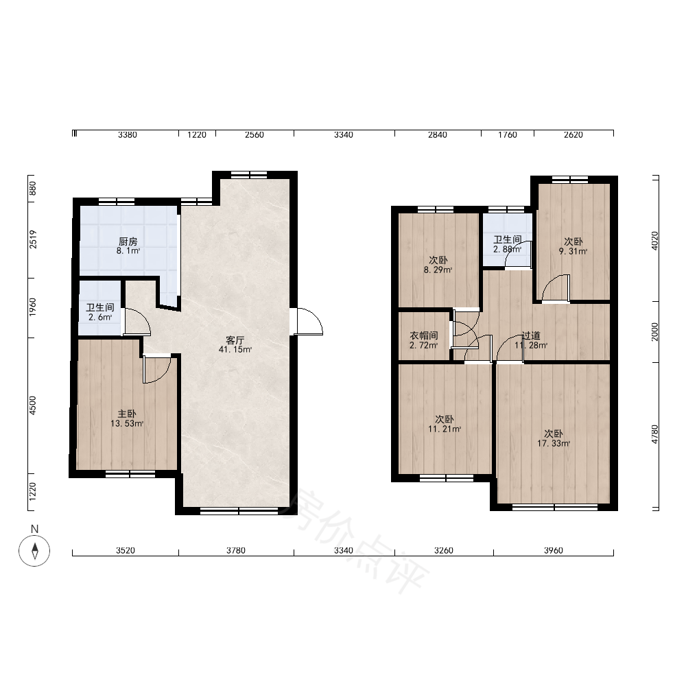 5室1厅户型图