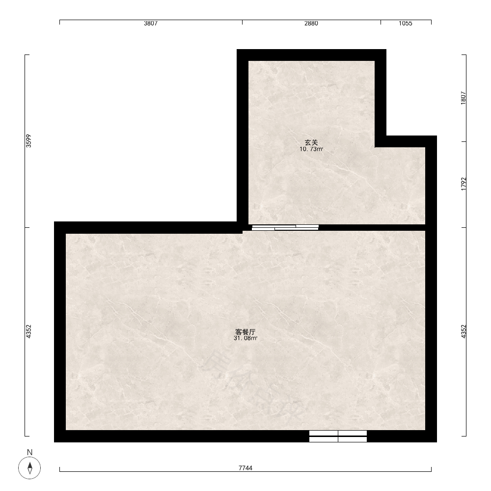 3室2厅户型图