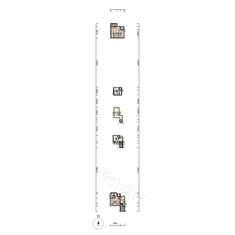 3室3厅户型图